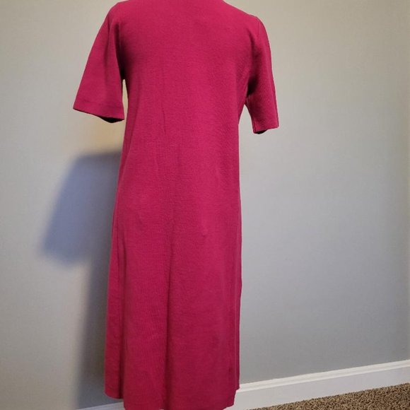 Ann Taylor Factory Pink Knit Short Sleeve Dress - Picture 2 of 5